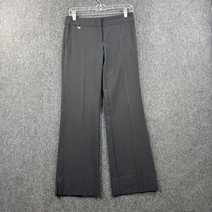 BcBgMaxAzria Pants Women's 0 Black Wide Leg Dress Trousers Pockets Wool